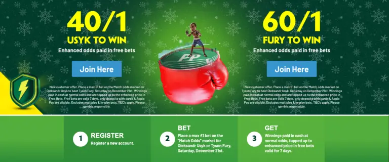 Paddy Power Sign-Up Offer: Get 40/1 On Usyk To Win Or 60/1 On Fury To Win In Fury vs Usyk